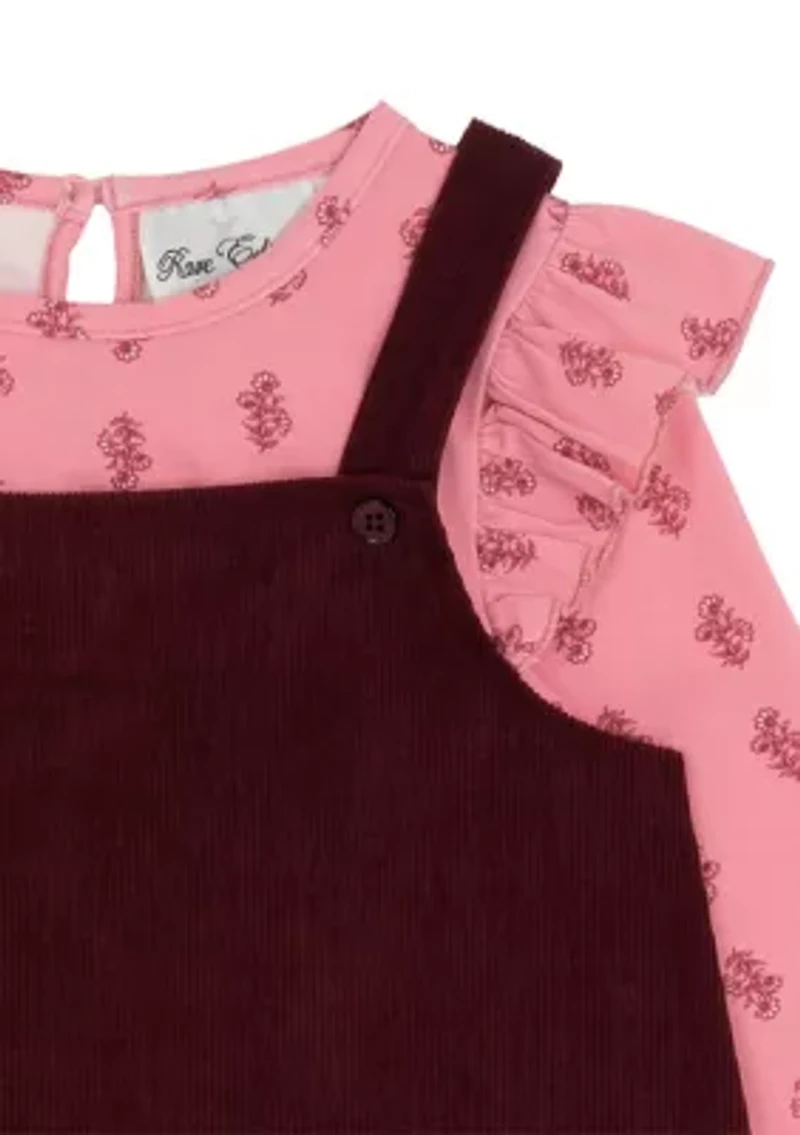 Toddler Girls Horse Jumper Dress Set