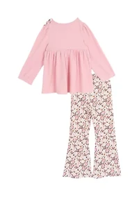 Toddler Girls Bow Top and Legging Set