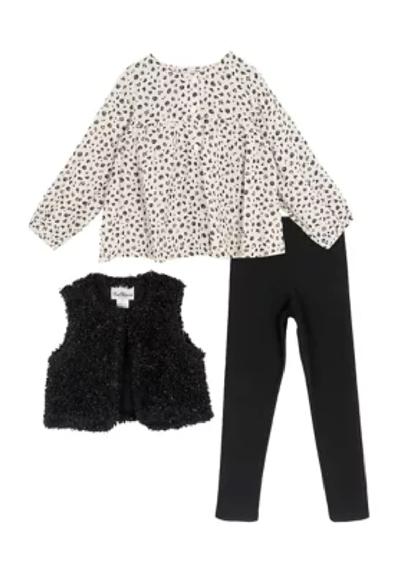 Toddler Girls 3-Piece Vest Set
