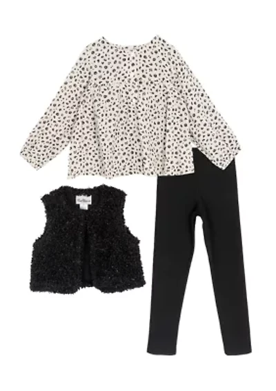 Toddler Girls 3-Piece Vest Set