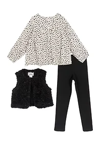 Toddler Girls 3-Piece Vest Set