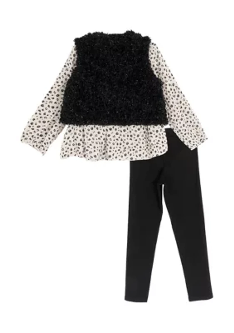 Toddler Girls 3-Piece Vest Set