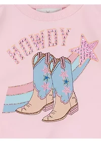 Toddler Girls Howdy Graphic Shirt and Flare Jeans