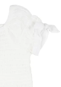 Baby Girls Square Neck Top and Floral Printed Pants Set