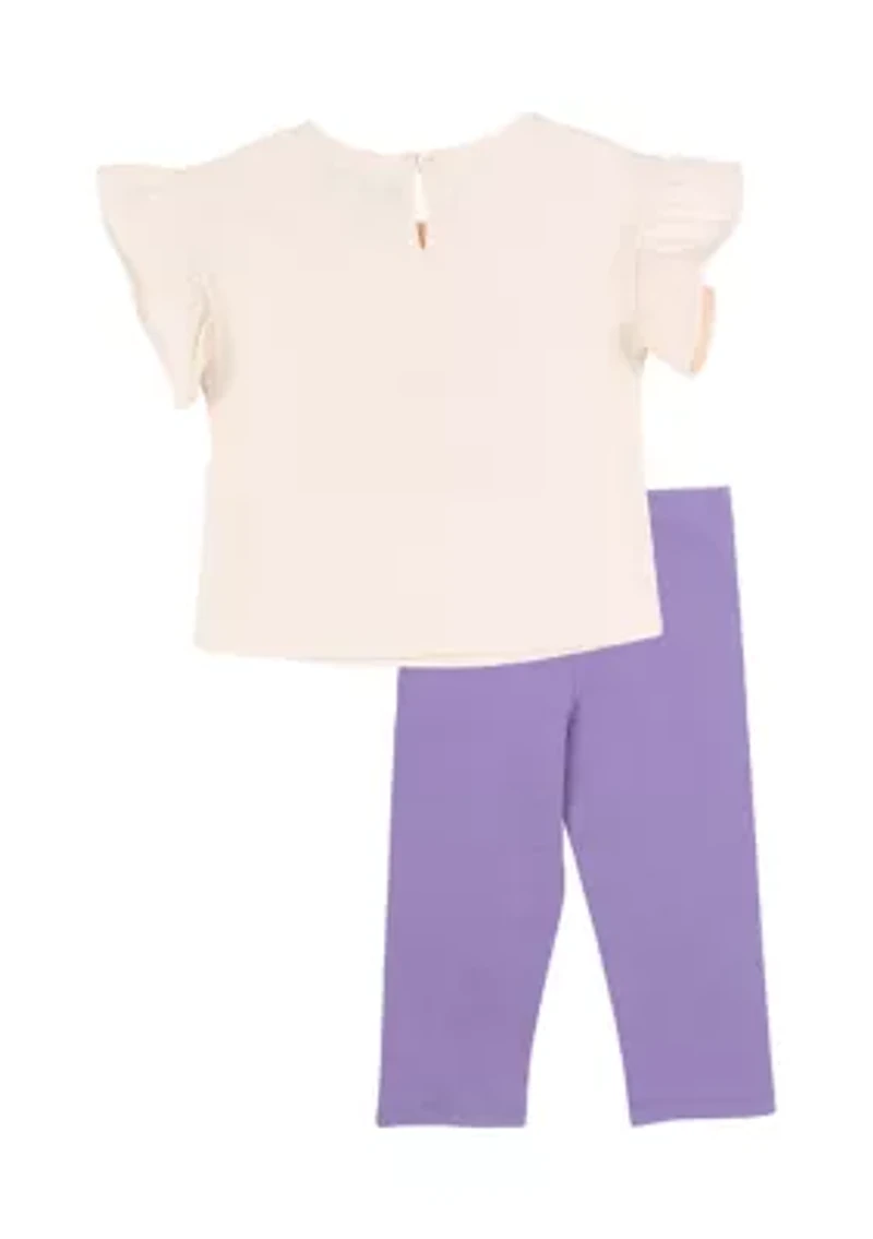 Baby Girls Born to Dance Graphic Top and Leggings Set