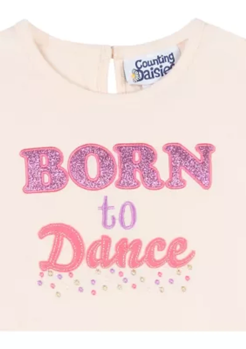 Baby Girls Born to Dance Graphic Top and Leggings Set