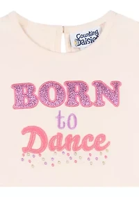 Baby Girls Born to Dance Graphic Top and Leggings Set