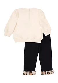 Baby Girls Top and Leggings Set with Bag