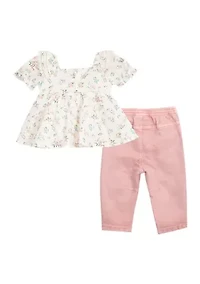 Baby Girls Woven Top Set