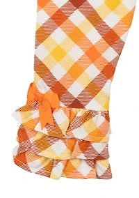 Baby Girls Pumpkin Appliqué Top and Ruffle Leggings Set