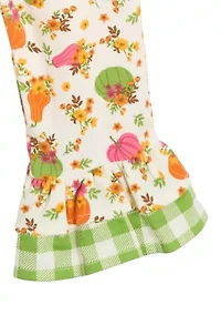 Toddler Girls Gingham Appliqué Top and Leggings Set