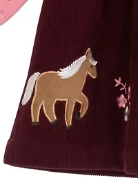 Baby Girls Horse Jumper Dress Set