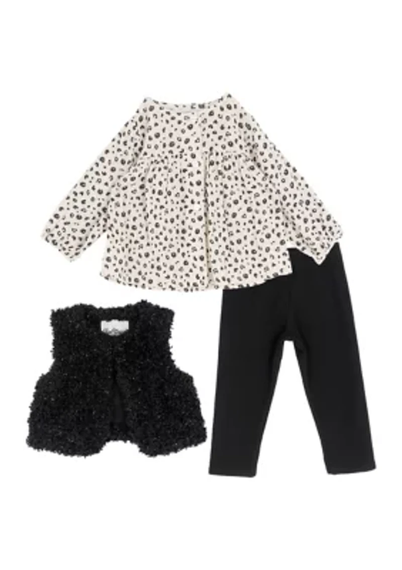 Baby Girls 3-Piece Vest Set