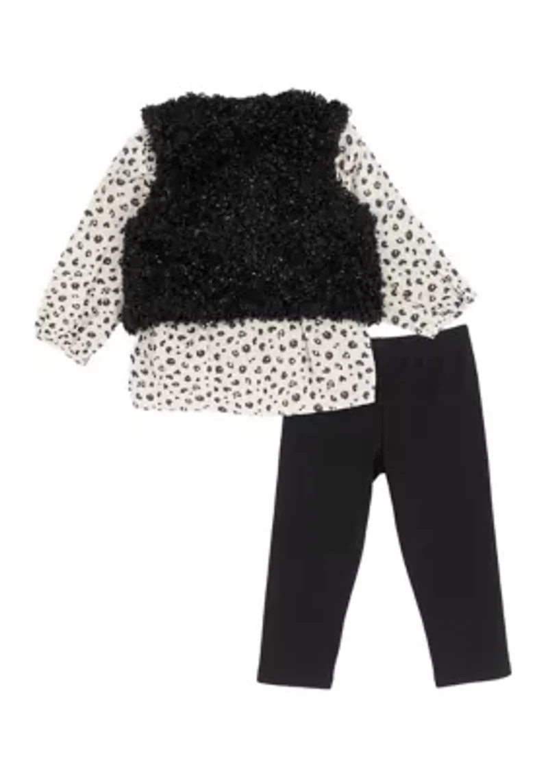 Baby Girls 3-Piece Vest Set