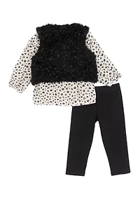 Baby Girls 3-Piece Vest Set