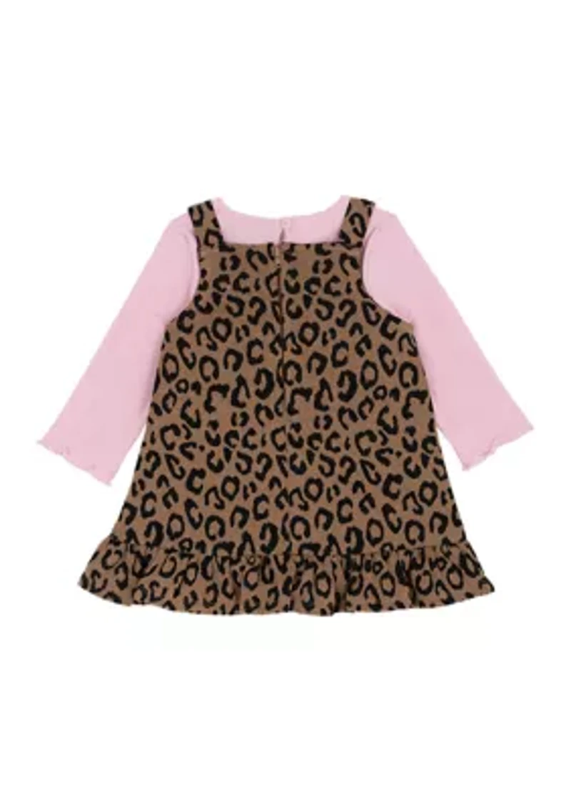 Baby Girls Animal Printed Jumper Dress Set