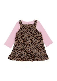 Baby Girls Animal Printed Jumper Dress Set