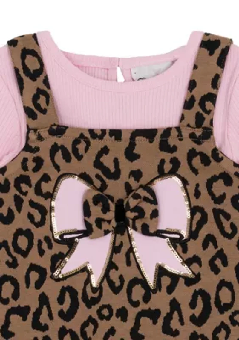 Baby Girls Animal Printed Jumper Dress Set