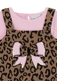 Baby Girls Animal Printed Jumper Dress Set