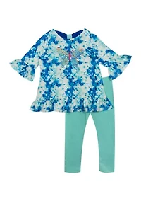 Baby Girls Tie Dye Butterfly Appliqué Set