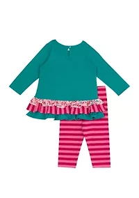 Baby Girls Social Butterfly Top and Leggings Set
