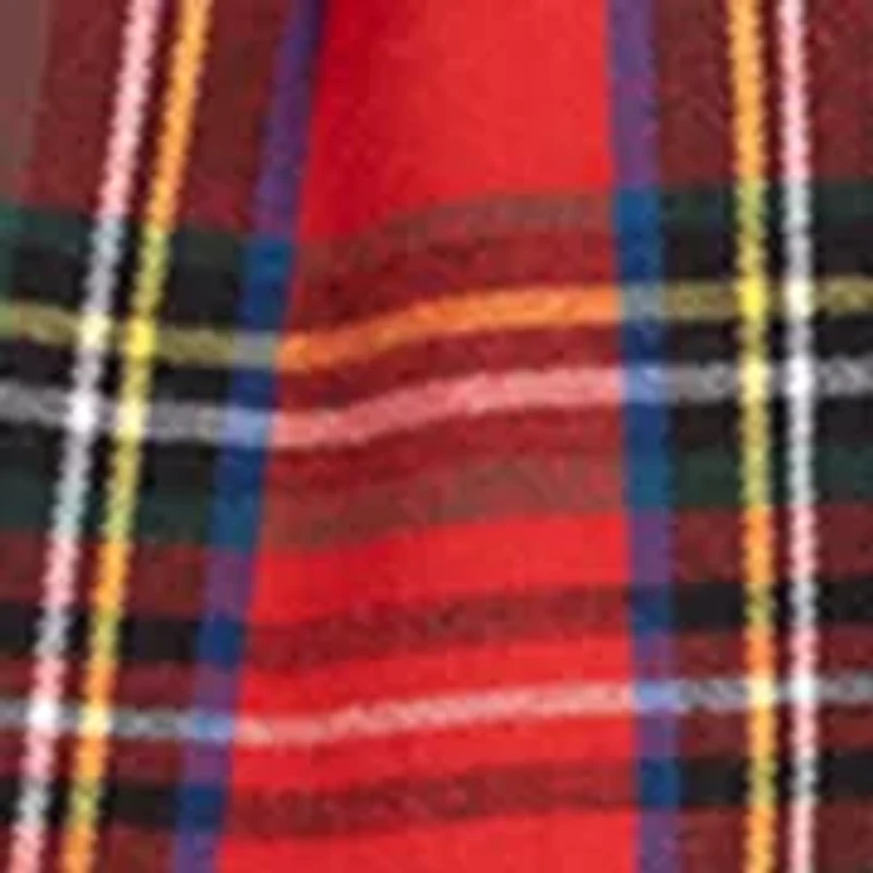 Baby Girls Short Sleeve Plaid Smocked Dress and Bloomer Set