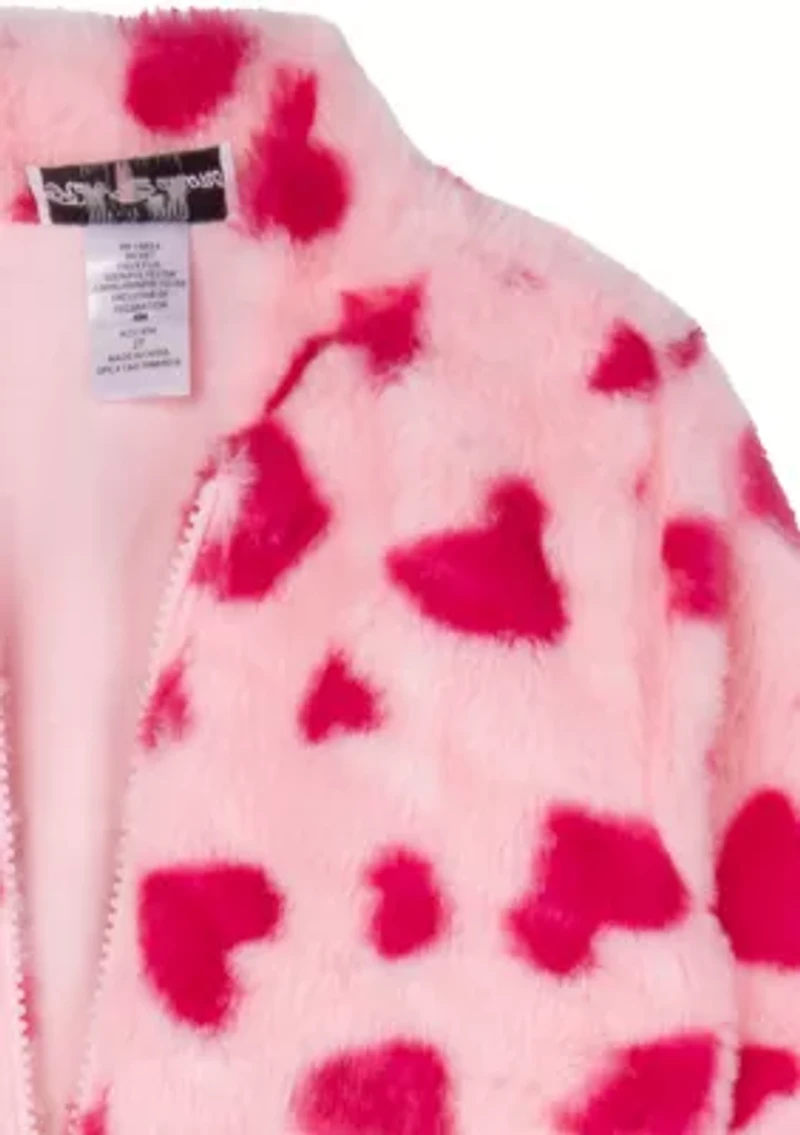 Toddler Girls Fur Bomber Jacket Set