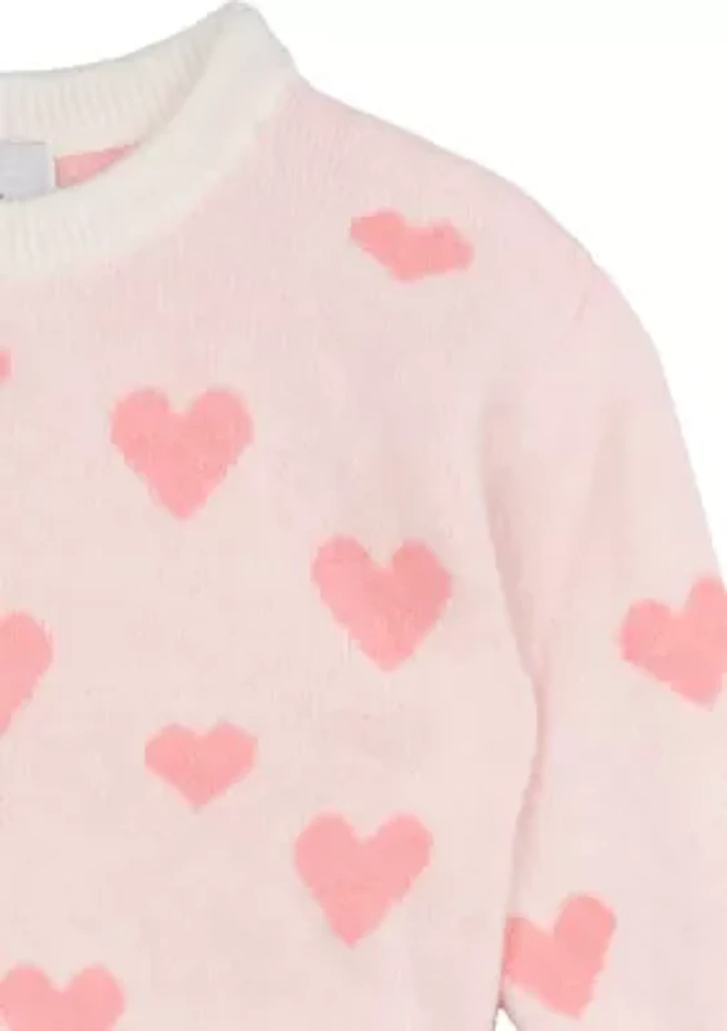 Toddler Girls Heart Sweater and Pants Set