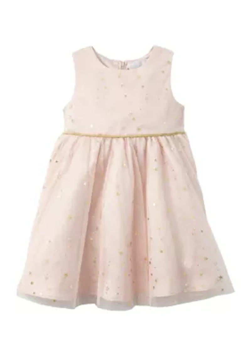 Toddler Girls Foil Mesh Dress with Jacket