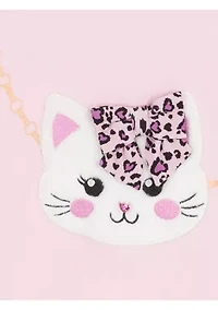 Toddler Girls Knit Blouse with Bag Appliqué Set