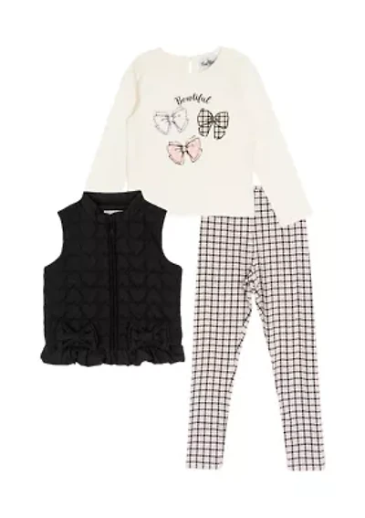 Toddler Girls Puffer Vest Set