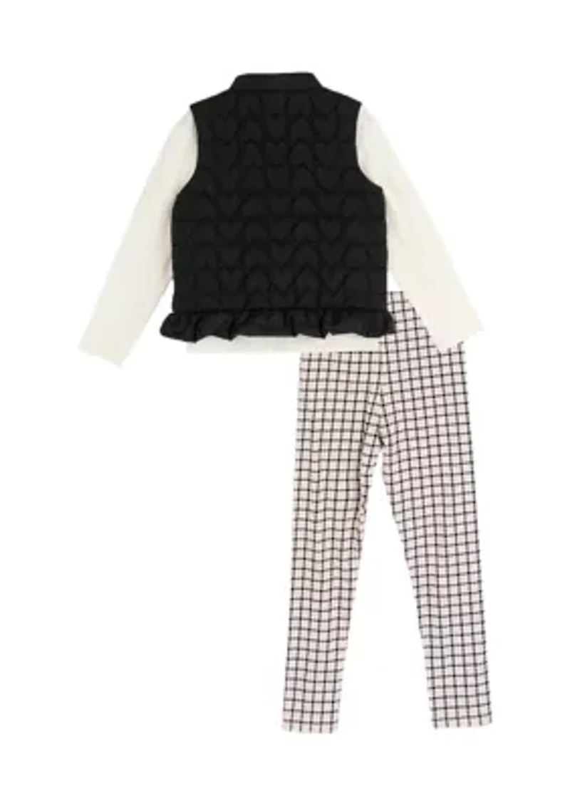 Toddler Girls Puffer Vest Set