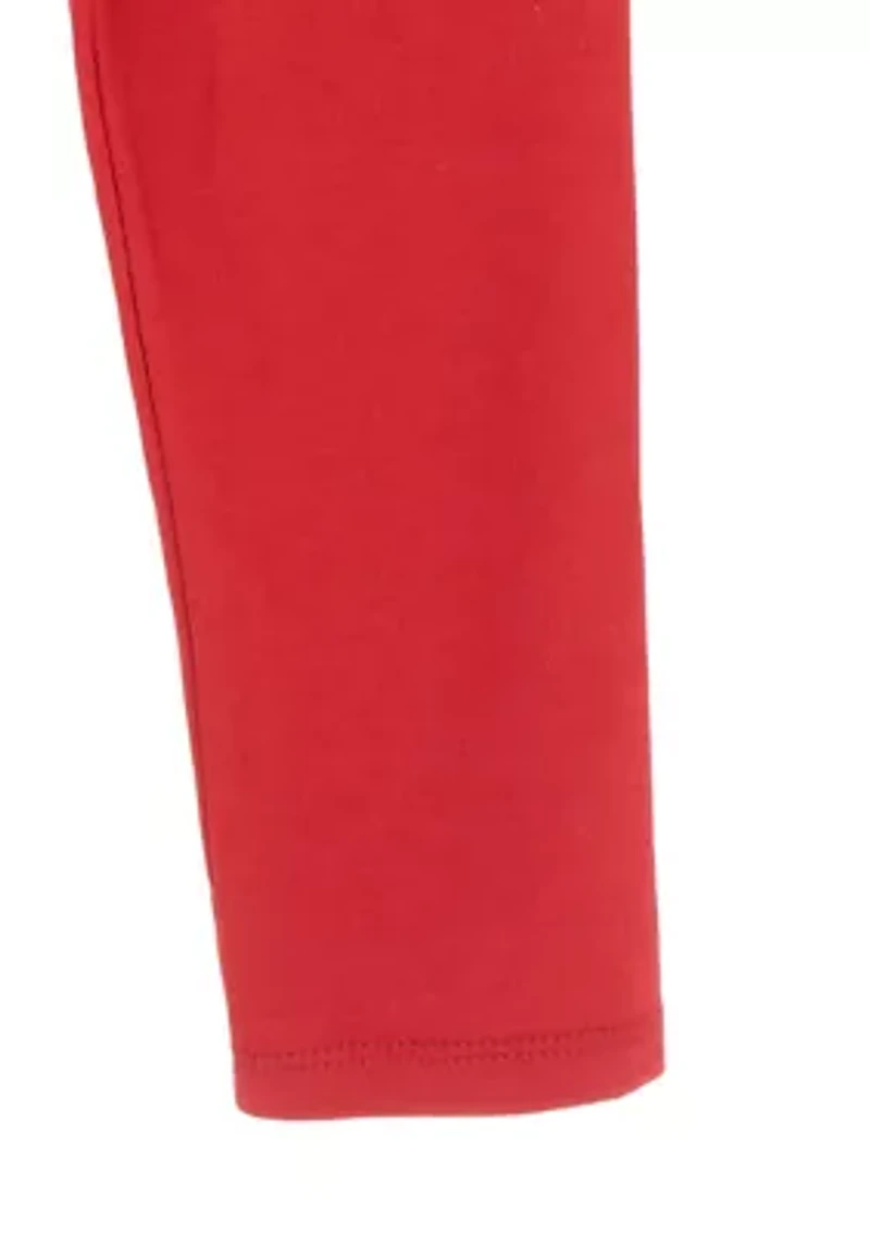 Toddler Girls 2-Piece Mock Plaid Tank over Long Sleeve Shirt and Legging Set