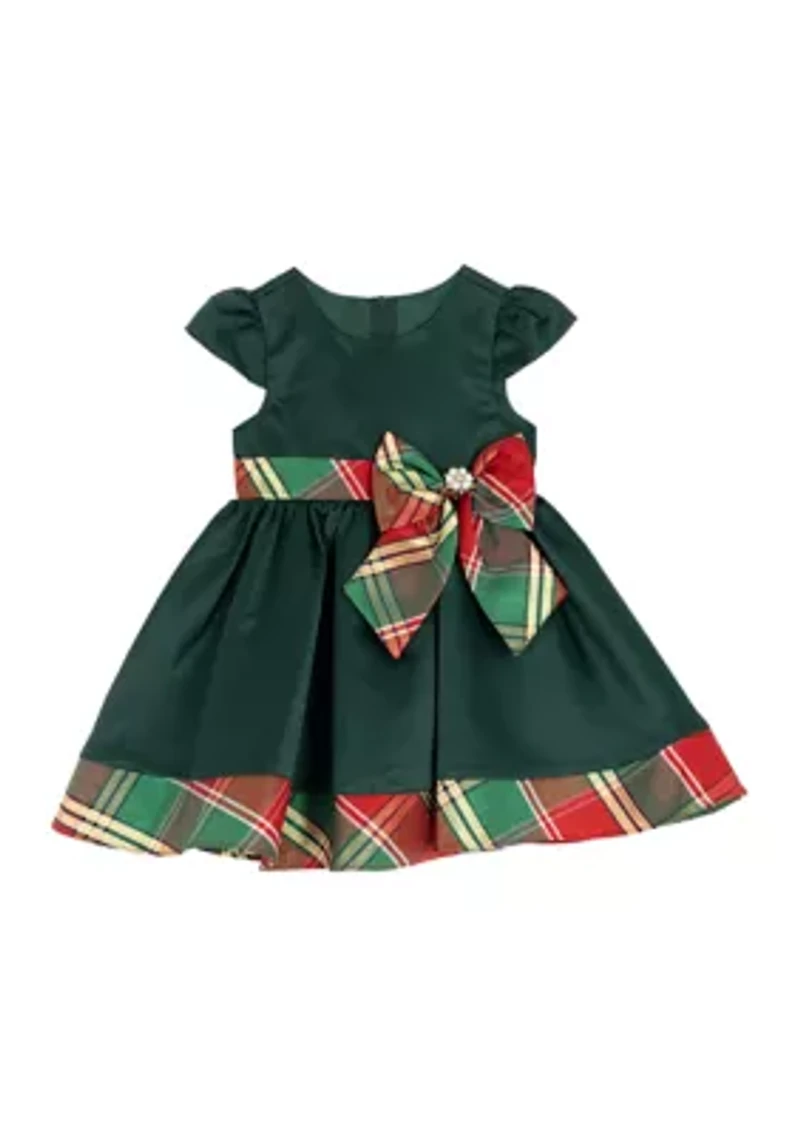 Toddler Girls Satin Cap Sleeve Dress