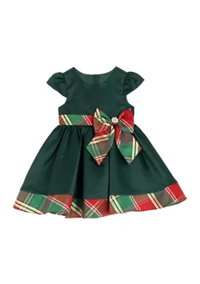 Toddler Girls Satin Cap Sleeve Dress
