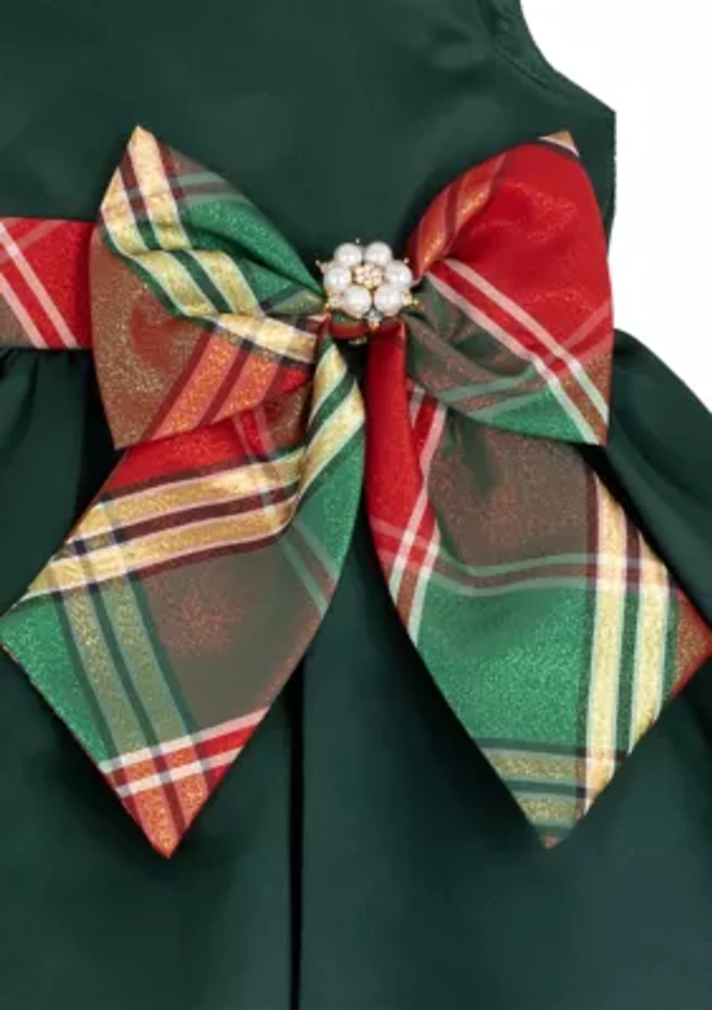 Toddler Girls Satin Cap Sleeve Dress