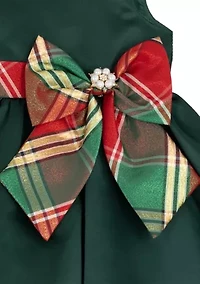 Toddler Girls Satin Cap Sleeve Dress