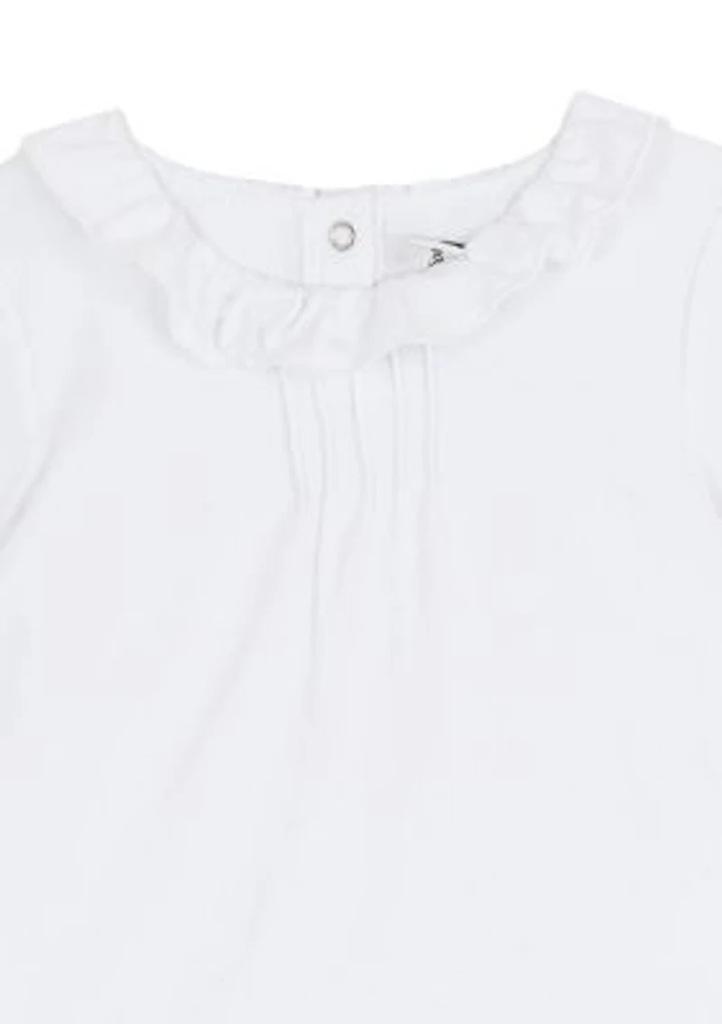 Toddler Girls Solid Knit Top and Tiered Mesh Skirt Set