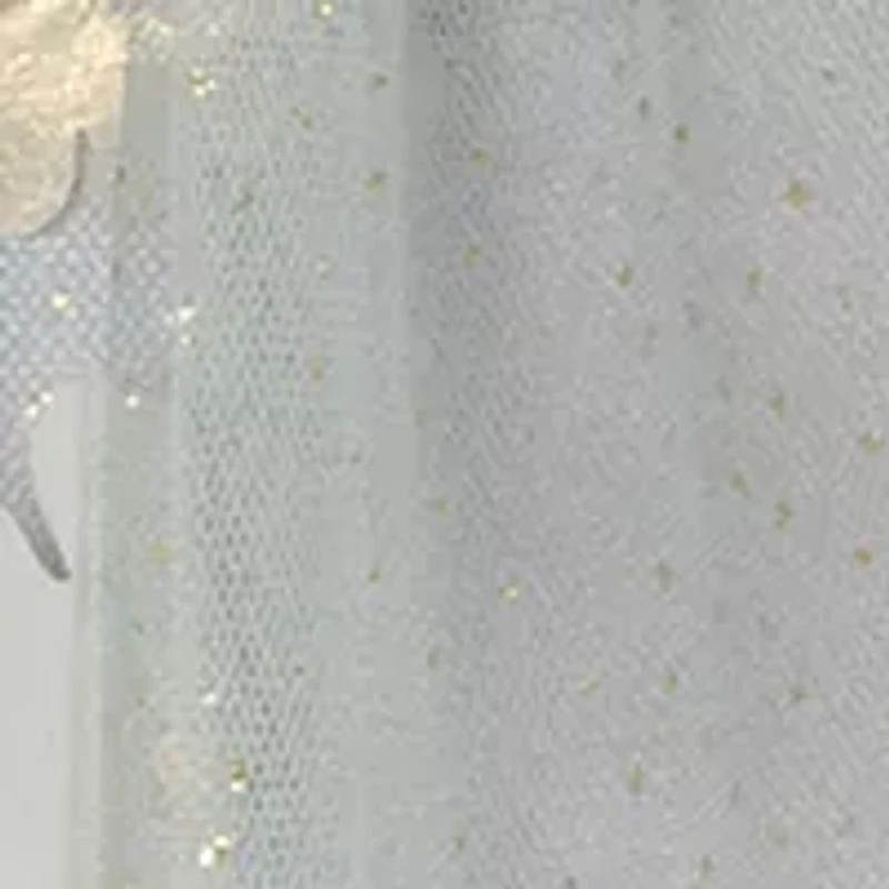 Baby Girls Short Cap Sleeve Glitter Mesh Dress