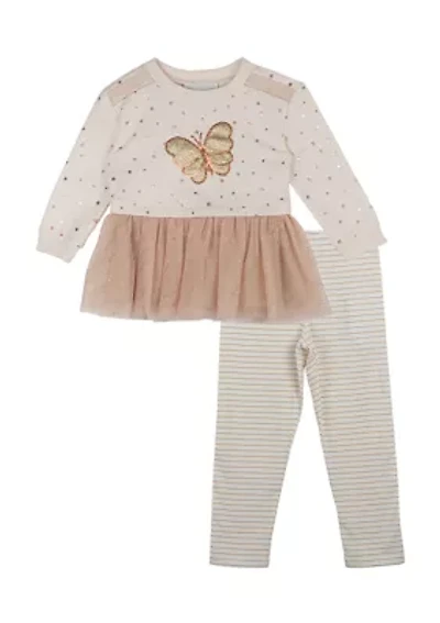 Baby Girls French Terry Sweatshirt and Leggings Set