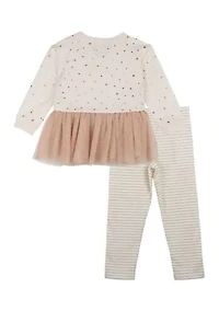 Baby Girls French Terry Sweatshirt and Leggings Set