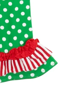 Baby Girls Christmas Tree Appliqué Set