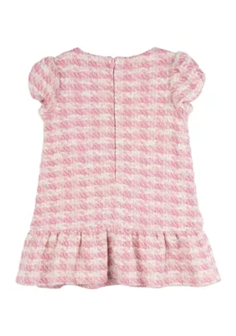 Baby Girls Printed Tweed Dress