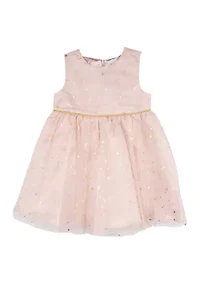 Baby Girls Foil Stars Mesh Dress with Jacket
