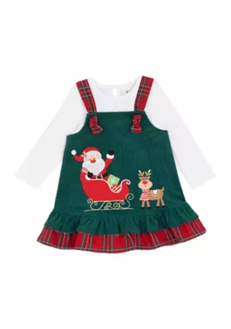 Baby Girls Santa Corduroy Jumper