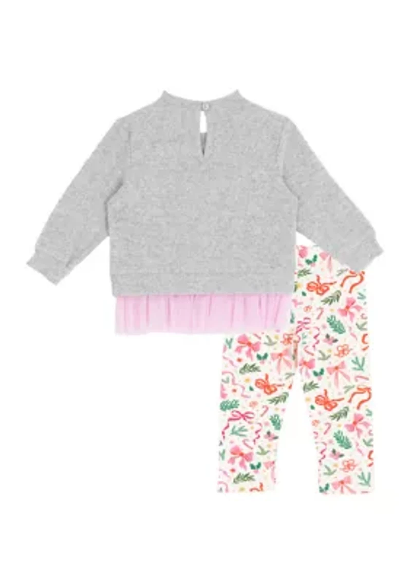Baby Girls Long Sleeve Bow Set