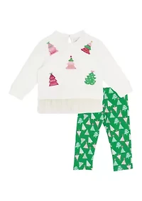 Baby Girls Long Sleeve Multicolored Tree Set