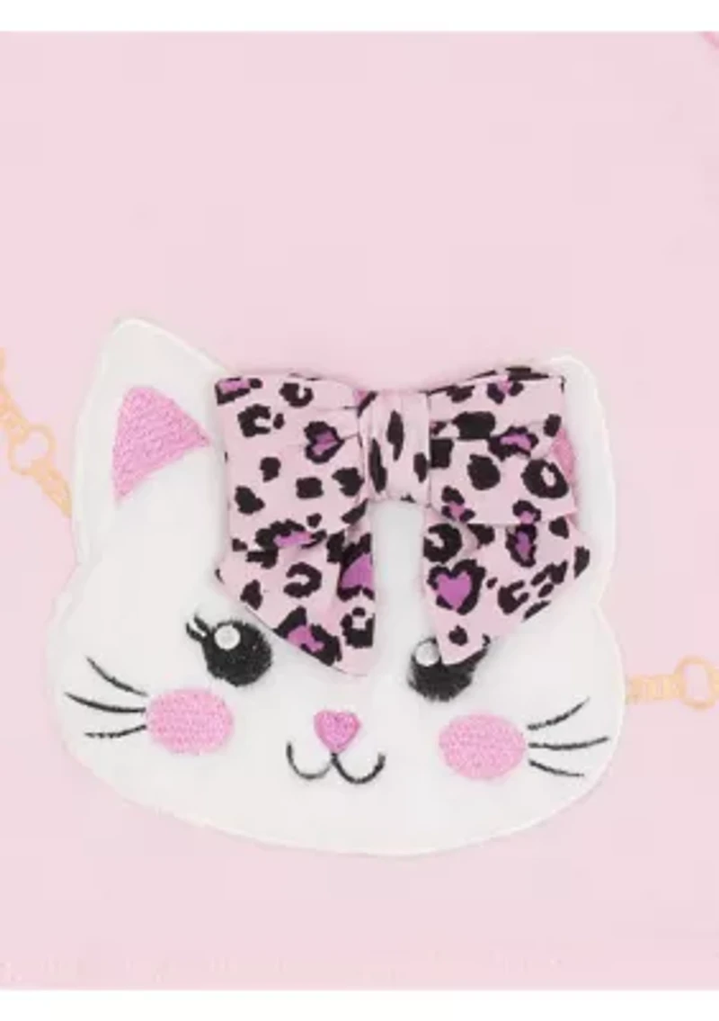 Baby Girls Long Sleeve Cat Top and Solid Legging Set