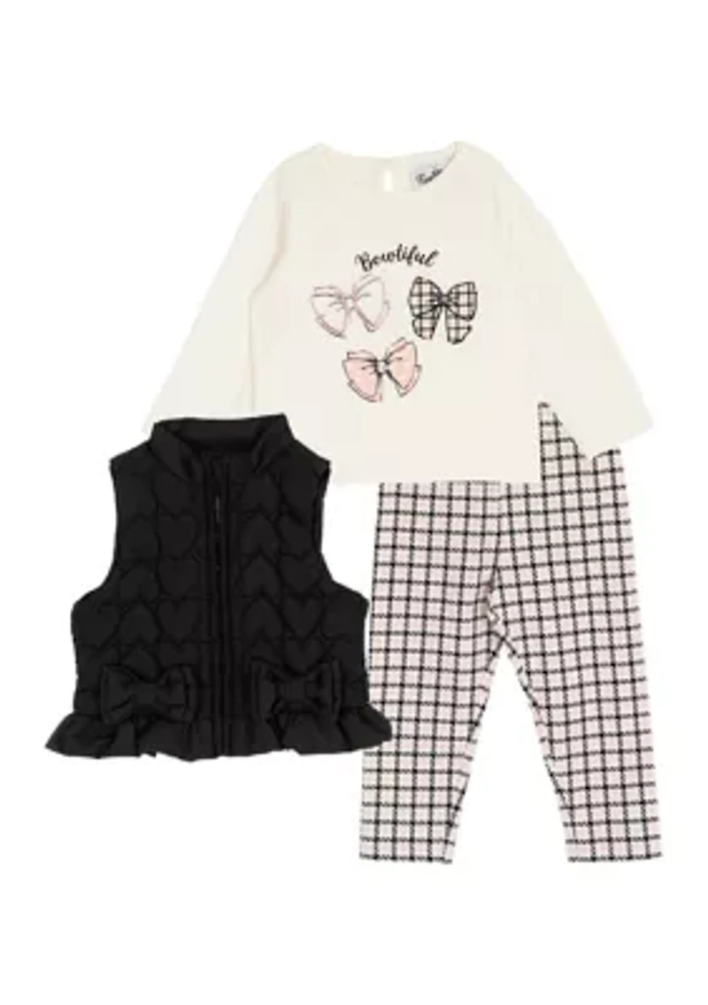 Baby Girls Puffer Vest Set