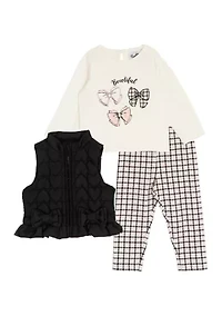 Baby Girls Puffer Vest Set
